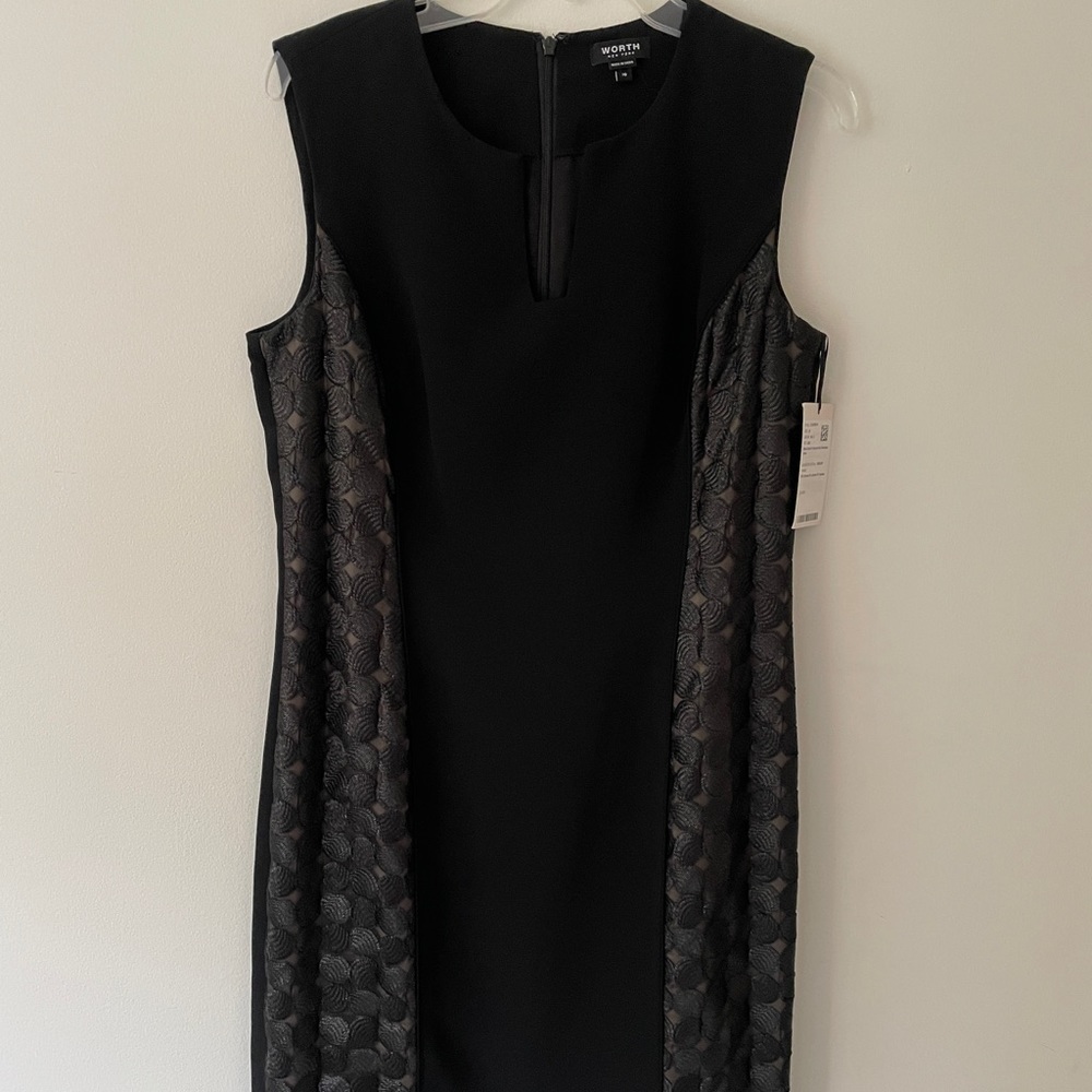 Worth Black Sleeveless Dress Work Cocktail 10